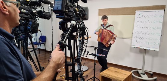 Im Bild Johannes Petz mit seinem Workshop. 